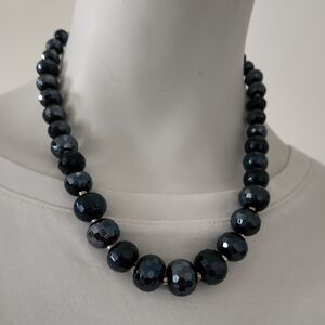 Elegant Black Beaded Necklace